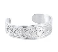 Kilts Wi Hae Stunning Ladies Polished Pewter Irish Claddagh Adjustable Bangle Bracelet