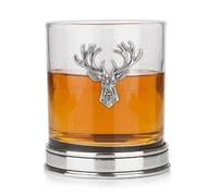 Kilts Wi Hae Stunning Pewter Scottish Stag Head Whisky Tumbler