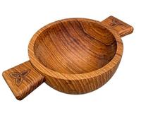 Kilts Wi Hae Stunning Teak Wood Handcrafted Scottish Celebration Toasting Quaich