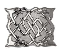 Kilts Wi Hae Sturdy Polished Chrome Serpent Kilt Belt Buckle