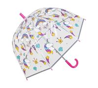 Kilts Wi Hae Super Cute Rainbow Unicorn Print Children's See Through Clear Dome Umbrella