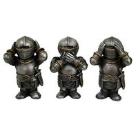 Kilts Wi Hae Three Wise Knights- Hear No, Speak No, See No Evil Figurines.