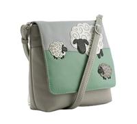 Kilts Wi Hae Valais Leather Field Of Sheep Green Grey Cross Body Bag With Flap