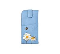 Kilts Wi Hae Yoshi Blue Leather Buzzy Bumble Bee Happy Bryant Leather Glasses Specs Case