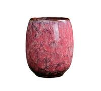 KILUOMUG Building a Household Tea Cup in Kiln Transformation Ceramic Kung Fu Tea Tasting Cup-Rose Red