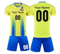 KILUZARNO Football Kit with Your Name Custom Football Kit For Kid Adult Personalized Boys Girls Football Kit with Number Team Logo