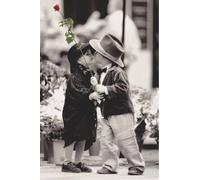 Kim Anderson Children The First Kiss Red Rose - POSTER