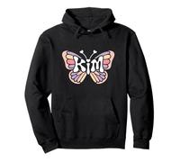 Kim Butterfly - Personalized Cute Name Word Art Pullover Hoodie
