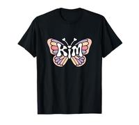 Kim Butterfly - Personalized Cute Name Word Art T-Shirt