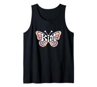 Kim Butterfly - Personalized Cute Name Word Art Tank Top