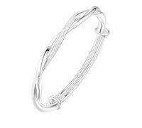 Kim Carrey S925 Silver Bangle Bracelet for Women Elegant Ladies Sterling Silver Bracelet Bangle Adjustable 6.4-7.8 Inch Small Size, 7, Sterling Silver, No Gemstone