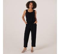 Kim & Co Brazil Jersey Ankle Length Jumpsuit BLACK,SAND 2XL