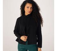 Kim & Co Cashmere Look Cropped Jacket BLACK 2XL