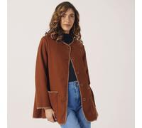 Kim & Co Cashmere Look Jacket with Blanket Stitch Details BLACK EXTRA SMALL