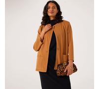 Kim & Co Contrast Stitch Jenna Twill Jacket CARAMEL 2XL