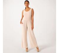 Kim & Co Deluxe Brazil Jersey Wide Leg Riviera Standard Trousers LATTE 2XL