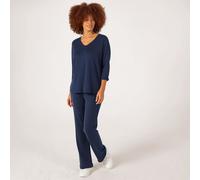 Kim & Co Divine Knit 3/4 Dolman Sleeve V-Neck Top CARDINAL RED 2XL