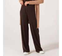Kim & Co Divine Knit Elasticated Kim Wide Leg Petite Trousers MOCCA 2XL