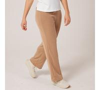 Kim & Co Divine Knit Wide Leg PinTuck Petite Trousers MOCCA 3XL