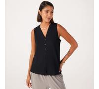 Kim & Co Mini Pop Knit Button Front Vest Top ANTIQUE ROSE 3XL