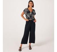 Kim & Co Mini Pop Knit Wide Leg Ankle Length Trousers ANTIQUE ROSE 2XL