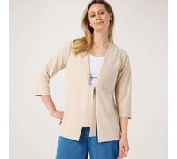 Kim & Co Ponte Crepe Front Tie Blazer BLACK EXTRA SMALL