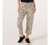 Kim & Co Printed Brazil Jersey Seamfree Cropped Relaxed Petite Trou... NATURAL ANIMAL 2XL