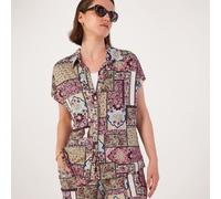 Kim & Co Printed Brazil Jersey Yassi Short Dolman Shirt PATCHWORK MULTI 2XL