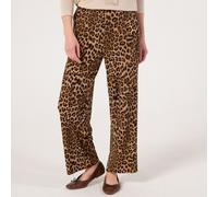 Kim & Co Printed Poly Slinky Straight Leg Standard Trousers BLUE MULTI 2XL