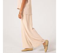 Kim & Co Silky Twill Wide Leg Petite Trousers With Pocket BLACK 2XL
