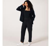 Kim & Co Soft Rib Knit Standard Wellness Trousers BLACK 2XL