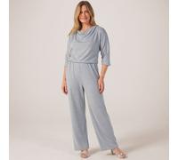 Kim & Co Soft Touch Foil Wide Leg Jumpsuit, Standard BLACK 2XL