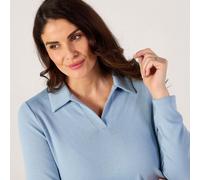 Kim & Co Soft Touch Long Sleeve Johnny Collar Jumper DUSKY,ROSE 2XL