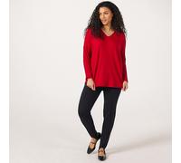 Kim & Co Soft Touch Long Sleeve Tunic CARDINAL RED 2XL