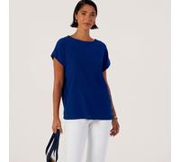 Kim & Co Stretch Crinkle Short Dolman Sleeve Button Top AMBER 2XL