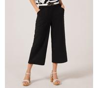 Kim & Co Stretch Suede Amanda Cropped Petite Trousers BLACK 2XL
