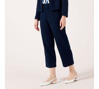 Kim & Co Textured Boucle Cropped Yelena Wide Leg Standard Trousers BLACK EXTRA SMALL