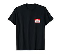 Kim, Hello My Name is Name Tag, Badge Value Graphic T-Shirt, Men, Black, M