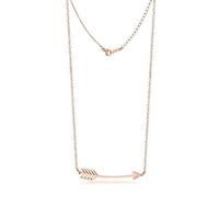 Kim Johanson Minimalist women's necklace "Love Arrow" made of stainless steel in rose gold arrow with jewellery bag, Stainless Steel