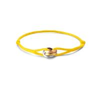 Kim Johanson Women's Sailing Rope Bracelet, Tricolour, in Many Colours, Cord Bracelet with Stainless Steel Ring in Silver, Gold and Rose Gold, Waterproof, Adjustable, Boho Jewellery for Women, Eine