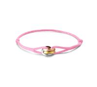 Kim Johanson Women's Sailing Rope Bracelet, Tricolour, in Many Colours, Cord Bracelet with Stainless Steel Ring in Silver, Gold and Rose Gold, Waterproof, Adjustable, Boho Jewellery for Women, Eine