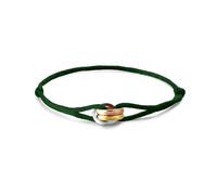 Kim Johanson Women's Sailing Rope Bracelet, Tricolour, in Many Colours, Cord Bracelet with Stainless Steel Ring in Silver, Gold and Rose Gold, Waterproof, Adjustable, Boho Jewellery for Women, Eine
