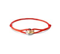 Kim Johanson Women's Sailing Rope Bracelet, Tricolour, in Many Colours, Cord Bracelet with Stainless Steel Ring in Silver, Gold and Rose Gold, Waterproof, Adjustable, Boho Jewellery for Women, Eine