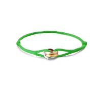 Kim Johanson Women's Sailing Rope Bracelet, Tricolour, in Many Colours, Cord Bracelet with Stainless Steel Ring in Silver, Gold and Rose Gold, Waterproof, Adjustable, Boho Jewellery for Women, Eine