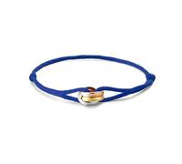Kim Johanson Women's Sailing Rope Bracelet, Tricolour, in Many Colours, Cord Bracelet with Stainless Steel Ring in Silver, Gold and Rose Gold, Waterproof, Adjustable, Boho Jewellery for Women, Eine