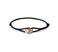 Kim Johanson Women's Sailing Rope Bracelet, Tricolour, in Many Colours, Cord Bracelet with Stainless Steel Ring in Silver, Gold and Rose Gold, Waterproof, Adjustable, Boho Jewellery for Women, Eine