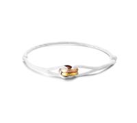 Kim Johanson Women's Sailing Rope Bracelet, Tricolour, in Many Colours, Cord Bracelet with Stainless Steel Ring in Silver, Gold and Rose Gold, Waterproof, Adjustable, Boho Jewellery for Women, Eine