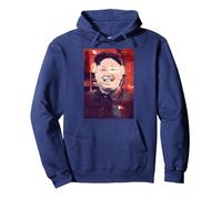 Kim Jong Un Dictator North Korea Pullover Hoodie, Adult Unisex, Navy Blue, Medium