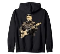 Kim Jong Un Playing Electric Guitar Rock Music Superstar Zip Hoodie