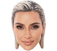 Kim Kardashian (Blonde) Celebrity Mask, Flat Card Face, Fancy Dress Mask